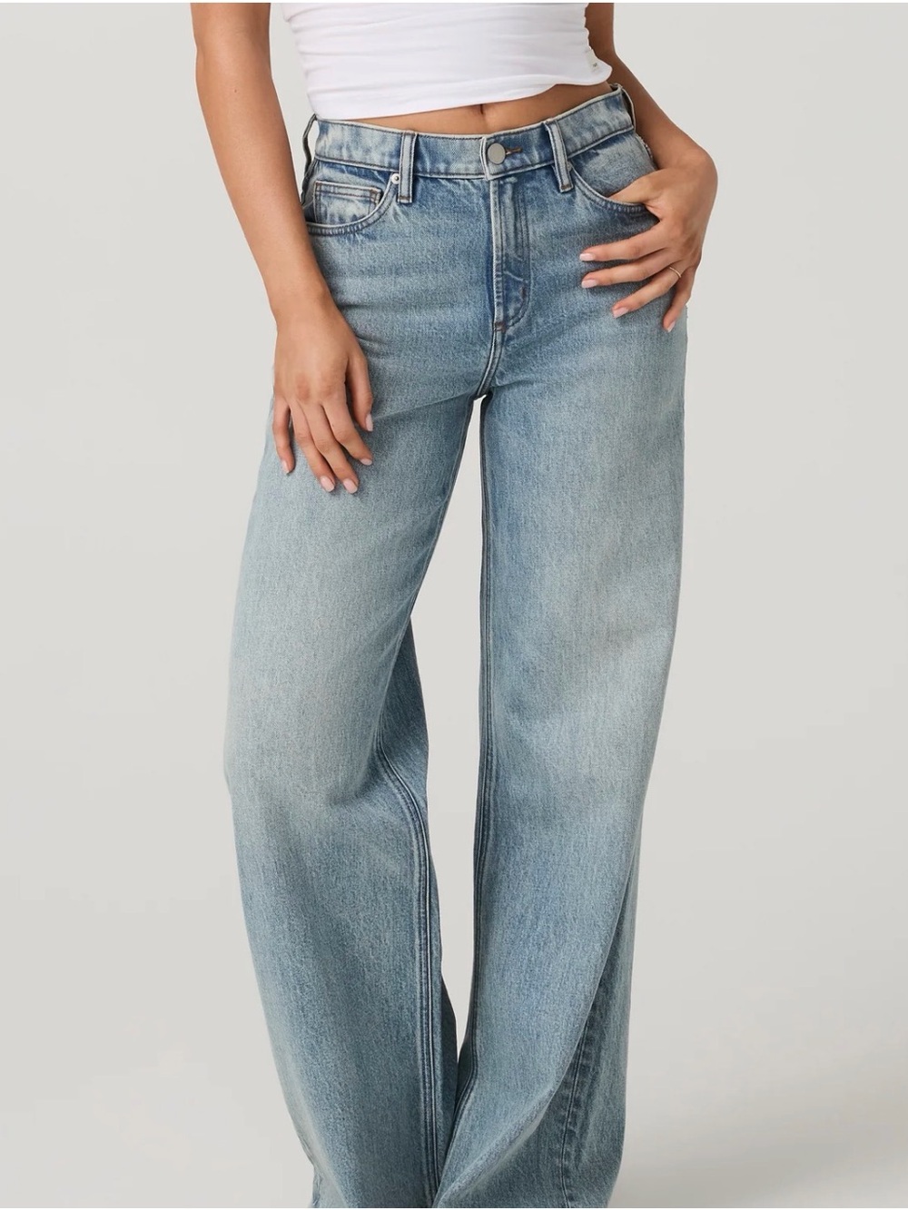 Vuori Light Blue Wide-Leg Flare Jeans